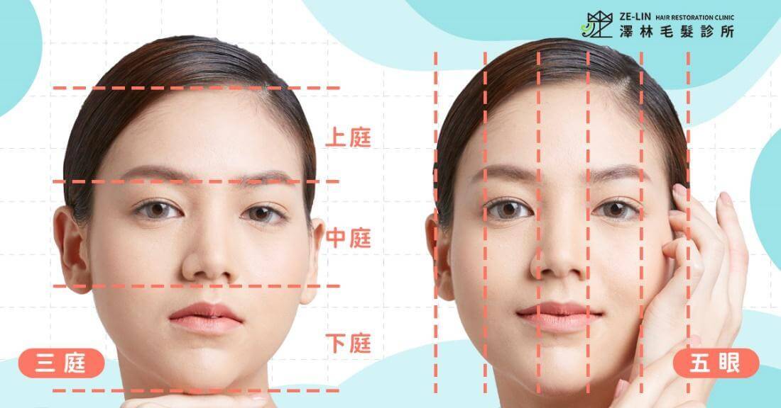 植髮際線、植眉可幫助女性擁有臉部黃金比例